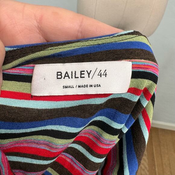 Bailey 44 Luca Maxi Dress Multicolor Striped Ruched Anthro Boho Preppy Size S - Picture 11 of 12